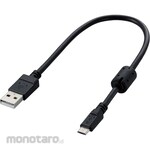 ELECOM USB Cable microB-A 2A Compatible