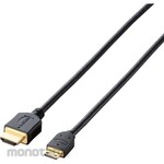 ELECOM mini HDMI cable HDMI-mini HDMI 4K compatible High speed Ethernet compatible RoHS Black