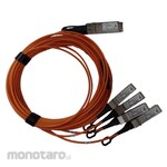 HP (Hewlett-Packard Japan) 40GbE QSFP+ to 4x10GbE SFP+ 5m AOC Breakout Cable