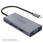 Orico 5in1 Type C Hub USB 3.0 HDMI VGA Audio PD (Hub USB-C)