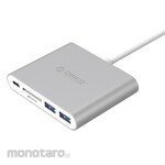 Orico Aluminum Alloy Type-C to TF / SD / Type-C / USB3.0-A * 2 Adapter
