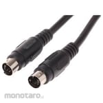 RS PRO Male 4 Pin mini-DIN to Male 4 Pin mini-DIN Black DIN Cable