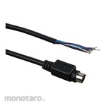 RS PRO Male Plug to Free End Black DIN Cable