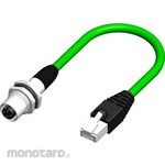 RS PRO RS PRO Ethernet Cable, 500mm, Green, Braided