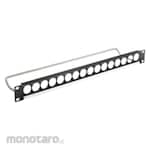 RS PRO XLR 16 Port Audio Video Patch Panel 1U Rack Height