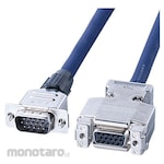 SANWA SUPPLY Display extension cable (compound coaxial, analog RGB, metal processing)