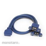 StarTech.com 2-port USB 3.0 panel mount cable Motherboard pin header connection USB 3.0 x2 extension conversion adapter cable female / female