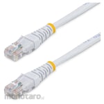 StarTech.com CAT5e LAN Cable/15m/White/Snapping-Resistant/Category 5e RJ45 Gigabit Ethernet Cable