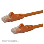 StarTech.com Category 6 LAN cable (Cat6) RJ45 molded connector (with claw break prevention cover) 10m Orange