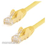 StarTech.com Category 6 LAN cable (Cat6) RJ45 molded connector (with claw break prevention cover) 1m Yellow