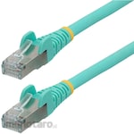 StarTech.com Category 6A LAN Cable/3m/Aqua/10GbE 500MHz/100W PoE++/S/FTP/Low Smoke/Zero Halogen/Snagless/RoHS/CAT6A Network Ethernet Cable