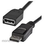 StarTech.com DisplayPort 1.2 Extension Cable, 1.8m, 4K 60Hz, 21.6Gbps HBR2, Strain Relief, Male to Female, Black, Extension Cord, Monitor Cable