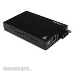 StarTech.com Gigabit Ethernet compatible optical media converter Multimode compatible RJ-45 female to optical fiber 2 core SC female 550m extension