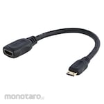 StarTech.com Mini HDMI to HDMI 1.4 Conversion Cable/12.7cm/4K30Hz/Mini HDMI Type C (Male) to HDMI (Female)/Black/Monitor Adapter Cord/Display Converter