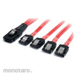 StarTech.com Mini SAS to SATA Cable 1m SFF-8087 to 4x SATA with Latch