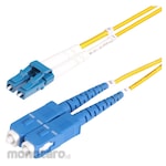 StarTech.com Optical Fiber Cable/OS2 Single Mode/LC-SC/2-Core/100Gb/Yellow/Optical Jumper Cable (Kabel Fiber Optik)