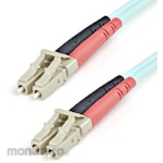 StarTech.com Optical fiber cable/LC-LC/OM3 multimode/50/125μm/2 core/full duplex/100Gb/aramid fiber/low smoke zero halogen/aqua
