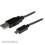 StarTech.com USB 2.0 to Micro USB Cable, 2m, Type-A to Micro USB, Male to Male, Black, for Data Transfer and Syncing