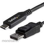 StarTech.com USB-C to DisplayPort 1.4 Conversion Cable/8K60Hz/HBR3, HDR, DSC Compatible/USB Type C to DP Alt Mode/Display Adapter Cable/USB Type-C & Thunderbolt 3