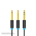 Vention Kabel Audio Aux Splitter 1/4Inch to Dual 6.5mm TRS Braided