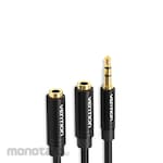 Vention Kabel Splitter Audio 3.5mm Male to 2 Female