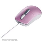Buffalo Silent Wired Optical Mouse, 3 Buttons, Medium, Pink