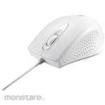 Buffalo Wired 3-Button IR LED Optical Mouse, White