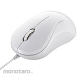 Buffalo Wired optical mouse, 3 buttons, small, white
