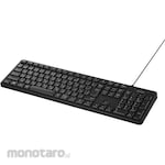 Buffalo Wired, silent, full Japanese keyboard, black