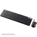 ELECOM Keyboard Wireless with Mouse Wireless USB Antibacterial Thin Full Size Membrane
