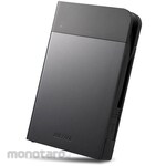 Buffalo Portable SSD for USB 3.0, Black, with IC card unlocking, MIL-SPEC shockproof body, weatherproof and dustproof, and hardware encryption