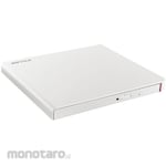 Buffalo USB 2.0 Compatible Portable DVD Drive with Burner Software, White