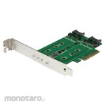 StarTech.com 3-port M.2 SSD (NGFF) adapter card 1-port PCIe (NVMe) M.2 / 2-port SATA 3.0 M.2 PCI Express 3.0