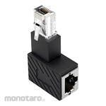 AREA Nakamachi 3-Chome Cat6A Compatible 90 Degree Ethernet Adapter Right Angled
