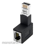 AREA Nakamachi 5-Chome Cat6A Compatible 90 Degree Ethernet Adapter Right Angled