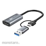 Cabletime USB A+C to HDMI Video Capture