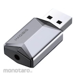 HAGIBIS 2in1 USB Sound Card Portbale 3.5mm Microphone Audio Adapter