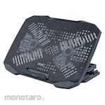 Nakabayashi Laptop Cooler 2-Way 2-Fan Compact/Black
