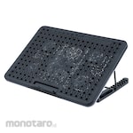 Nakabayashi Laptop Cooler 2-Way 5-Fan Standard/Black