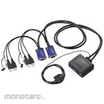 ELECOM PC Switcher Cable Integrated USB Switching between 2 PCs Hand Switch Compact