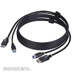 StarTech.com 1.8m KVM Cable, DisplayPort 1.2 & USB 3.0 Type-A to Type-B 5Gbps/4K60Hz, for PCs with Auto-Switching, Multi-Device Compatible