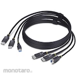 StarTech.com 1.8m KVM Cable, Dual DisplayPort 1.2 + USB 5Gbps Type-A & Type-B, 4K 60Hz, Dual Monitor Support, PC Switcher, Multi-Device Compatible