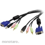 StarTech.com 1.8m USB / VGA / Audio / Microphone Integrated KVM PC Switch Cable
