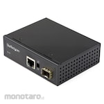 StarTech.com Optical Media Converter / Industrial / 10/100/1000 Mbps Gigabit Support / SFP to RJ45 / Single-Mode/Multi-Mode / 12-56V DC / IP30 Compliant / -40 to +75°C