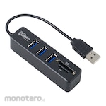Combo Portable USB Hub 3 Port with Card Reader