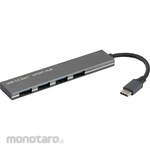 Ohm Electric USB hub 4 ports USB3.2Gen1 compatible USBTypeC connector