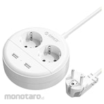 Orico 2 Plug 2 USB Power Strip Round