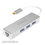 Orico Type-C Gigabit Ethernet Adapter + USB3.0 HUB