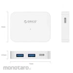 Orico Type-C to USB3.0-A * 2 / Type-C * 2 HUB - TC2U-U3