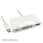 RS PRO USB Type C to DVI-D Adapter Cable